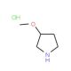 3-Methoxypyrrolidine hydrochloride (CAS 136725-50-3) - chemical structure image
