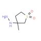 (3-Methyl-1,1-dioxo-tetrahydro-1lambda*6*-thiophen-3-yl)-hydrazine (CAS 874-96-4) - chemical structure image