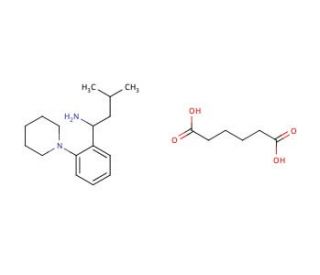 3-Methyl-1-(2-(1-piperidinyl)phenyl)butylamine Adipate - chemical structure image