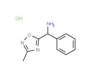 [(3-Methyl-1,2,4-oxadiazol-5-yl)(phenyl)methyl]-amine hydrochloride - chemical structure image