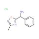 [(3-Methyl-1,2,4-oxadiazol-5-yl)(phenyl)methyl]-amine hydrochloride - chemical structure image