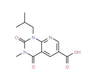 3-methyl-1-(2-methylpropyl)-2,4-dioxo-1H,2H,3H,4H-pyrido[2,3-d]pyrimidine-6-carboxylic acid - chemical structure image