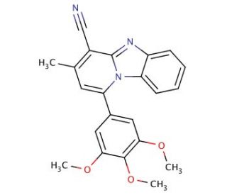 3-methyl-1-(3,4,5-trimethoxyphenyl)pyrido[1,2-a]benzimidazole-4-carbonitrile - chemical structure image