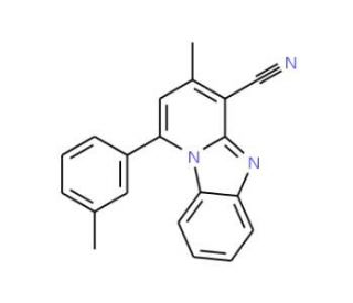 3-methyl-1-(3-methylphenyl)pyrido[1,2-a]benzimidazole-4-carbonitrile - chemical structure image
