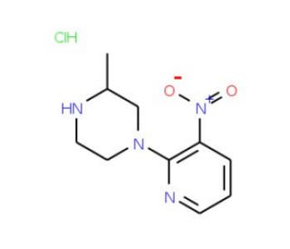 3-Methyl-1-(3-nitropyridin-2-yl)piperazinehydrochloride - chemical structure image