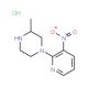 3-Methyl-1-(3-nitropyridin-2-yl)piperazinehydrochloride - chemical structure image