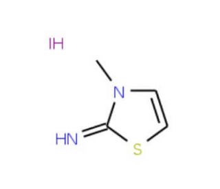 3-methyl-1,3-thiazol-2(3H)-imine hydroiodide (CAS 56010-23-2) - chemical structure image