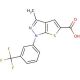 3-Methyl-1-(3-trifluoromethyl-phenyl)-1H-thieno[2,3-c]pyrazole-5-carboxylic acid - chemical structure image