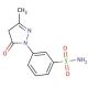3-Methyl-1-(3′-sulfoamidophenyl)-5-pyrazolone (CAS 89-29-2) - chemical structure image