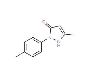 3-Methyl-1-(4-methylphenyl)-1H-pyrazol-5-ol (CAS 2046-03-9) - chemical structure image