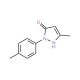 3-Methyl-1-(4-methylphenyl)-1H-pyrazol-5-ol (CAS 2046-03-9) - chemical structure image