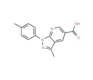 3-methyl-1-(4-methylphenyl)-1H-pyrazolo[3,4-b]pyridine-5-carboxylic acid - chemical structure image