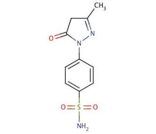 3-Methyl-1-(4&prime;-sulfoamidophenyl)-5-pyrazolone (CAS 13269-73-3) - chemical structure image