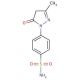 3-Methyl-1-(4′-sulfoamidophenyl)-5-pyrazolone (CAS 13269-73-3) - chemical structure image