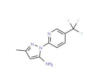 3-methyl-1-[5-(trifluoromethyl)pyridin-2-yl]-1H-pyrazol-5-amine - chemical structure image