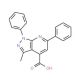 3-Methyl-1,6-diphenyl-1H-pyrazolo[3,4-b]pyridine-4-carboxylic acid - chemical structure image
