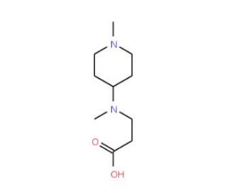 3-[Methyl-(1-methyl-piperidin-4-yl)-amino]-propionic acid - chemical structure image