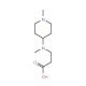 3-[Methyl-(1-methyl-piperidin-4-yl)-amino]-propionic acid - chemical structure image