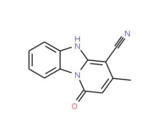 3-Methyl-1-oxo-1,5-dihydro-benzo[4,5]imidazo[1,2-a]pyridine-4-carbonitrile (CAS 60792-57-6) - chemical structure image