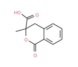 3-methyl-1-oxo-3,4-dihydro-1H-isochromene-3-carboxylic acid - chemical structure image