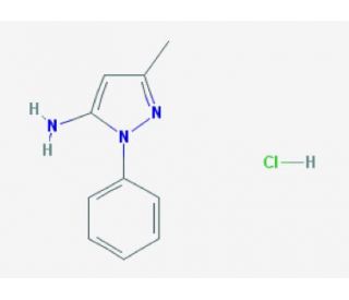 3-methyl-1-phenyl-1H-pyrazol-5-amine hydrochloride (CAS 20737-88-6) - chemical structure image