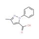 3-Methyl-1-phenyl-1H-pyrazole-5-carboxylic acid (CAS 1136-76-1) - chemical structure image