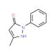 3-Methyl-1-phenyl-2-pyrazoline-5-one (CAS 19735-89-8) - chemical structure image