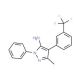 3-Methyl-1-phenyl-4-[3-(trifluoromethyl)phenyl]-1H-pyrazol-5-amine - chemical structure image