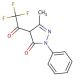 3-Methyl-1-phenyl-4-trifluoroacetyl-2-pyrazolin-5-one (CAS 1691-93-6) - chemical structure image