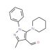 3-methyl-1-phenyl-5-piperidin-1-yl-1H-pyrazole-4-carbaldehyde (CAS 5499-70-7) - chemical structure image