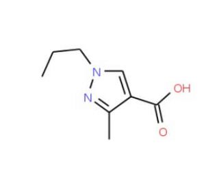 3-Methyl-1-propyl-1H-pyrazole-4-carboxylic acid (CAS 705269-96-1) - chemical structure image