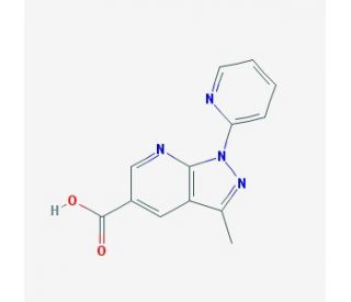 3-methyl-1-pyridin-2-yl-1H-pyrazolo[3,4-b]pyridine-5-carboxylic acid (CAS 926260-09-5) - chemical structure image