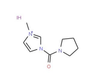 3-methyl-1-(pyrrolidin-1-ylcarbonyl)-1H-imidazol-3-ium iodide - chemical structure image