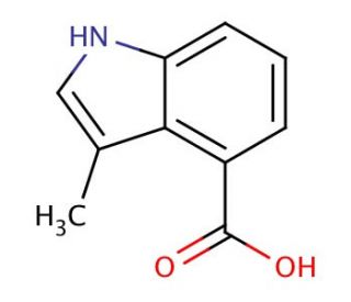 3-Methyl-1H-indole-4-carboxylic acid (CAS 1159511-18-8) - chemical structure image