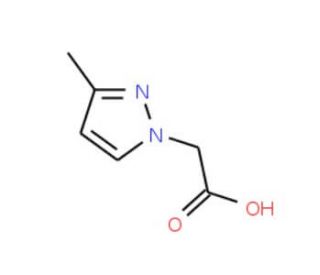 (3-methyl-1H-pyrazol-1-yl)acetic acid (CAS 180741-30-4) - chemical structure image