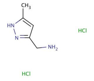 [(3-Methyl-1H-pyrazol-5-yl)methyl]aminedihydrochloride - chemical structure image