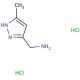 [(3-Methyl-1H-pyrazol-5-yl)methyl]aminedihydrochloride - chemical structure image
