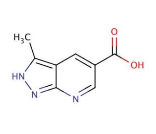3-methyl-1H-pyrazolo[3,4-b]pyridine-5-carboxylic acid - chemical structure image
