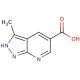 3-methyl-1H-pyrazolo[3,4-b]pyridine-5-carboxylic acid - chemical structure image