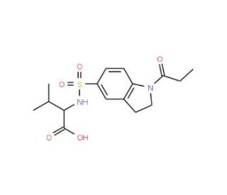 3-Methyl-2-{[(1-propionyl-2,3-dihydro-1H-indol-5-yl)sulfonyl]amino}butanoic acid - chemical structure image