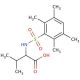 3-methyl-2-{[(2,3,5,6-tetramethylphenyl)sulfonyl]amino}butanoic acid (CAS 1009595-18-9) - chemical structure image
