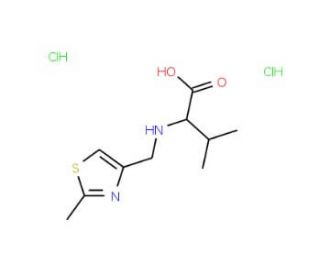 3-methyl-2-{[(2-methyl-1,3-thiazol-4-yl)methyl]amino}butanoic acid dihydrochloride - chemical structure image