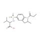 3-Methyl-2-{[(2-methyl-1-propionyl-2,3-dihydro-1H-indol-5-yl)sulfonyl]amino}butanoic acid - chemical structure image