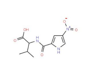 3-methyl-2-[(4-nitro-1H-pyrrol-2-yl)formamido]butanoic acid - chemical structure image