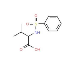 3-methyl-2-[(phenylsulfonyl)amino]butanoic acid (CAS 85849-94-1) - chemical structure image