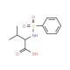 3-methyl-2-[(phenylsulfonyl)amino]butanoic acid (CAS 85849-94-1) - chemical structure image