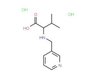 3-methyl-2-[(pyridin-3-ylmethyl)amino]butanoic acid dihydrochloride - chemical structure image