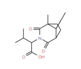 3-Methyl-2-(1,8,8-trimethyl-2,4-dioxo-3-aza-bicyclo[3.2.1]oct-3-yl)-butyric acid - chemical structure image