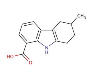 3-methyl-2,3,4,9-tetrahydro-1H-carbazole-8-carboxylic acid (CAS 185556-32-5) - chemical structure image