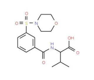 3-Methyl-2-[3-(morpholine-4-sulfonyl)-benzoylamino]-butyric acid - chemical structure image